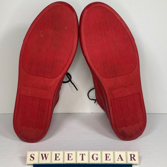 Balenciaga Arena High Creased Leather Red - Picture 10 of 16